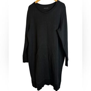 Universal Standard Black Long Sleeve Sweatshirt Dress